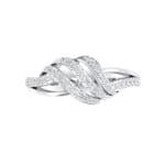 Pave Flight Crystal Ring (0.22 CTW) Top Flat View