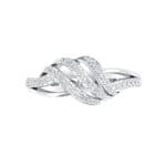 Pave Flight Diamond Ring (0.22 CTW) Top Flat View