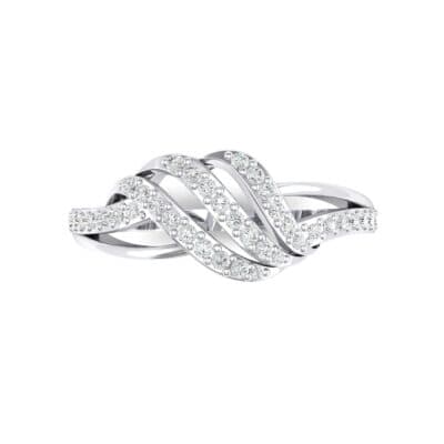 Pave Flight Diamond Ring (0.22 CTW) Top Flat View