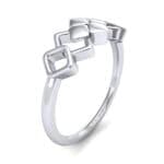 One-Tone Squarish Ring (0 CTW) Perspective View