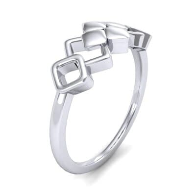 One-Tone Squarish Ring (0 CTW) Perspective View