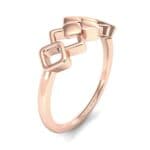 One-Tone Squarish Ring (0 CTW) Perspective View