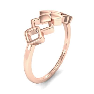 One-Tone Squarish Ring (0 CTW) Perspective View