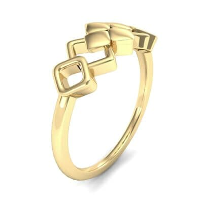 One-Tone Squarish Ring (0 CTW) Perspective View