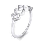 One-Tone Squarish Ring (0 CTW) Perspective View