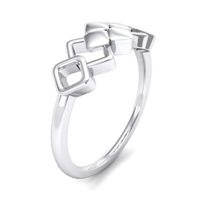 One-Tone Squarish Ring (0 CTW) Perspective View