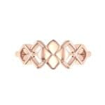 One-Tone Squarish Ring (0 CTW) Top Flat View