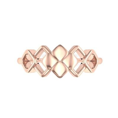 One-Tone Squarish Ring (0 CTW) Top Flat View