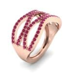 Flux Pave Ruby Ring (0.56 CTW) Perspective View
