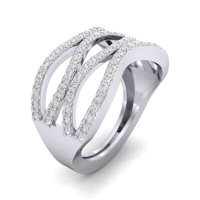 Flux Pave Diamond Ring (0.56 CTW) Perspective View