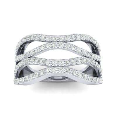 Flux Pave Diamond Ring (0.56 CTW) Top Dynamic View