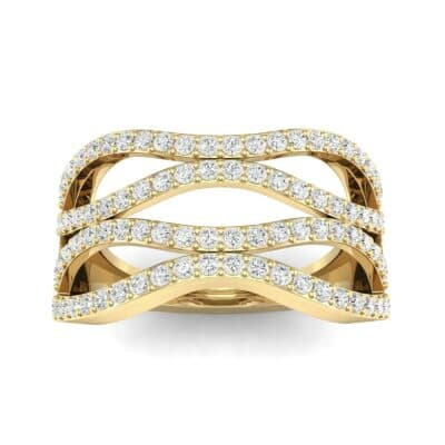 Flux Pave Diamond Ring (0.56 CTW) Top Dynamic View