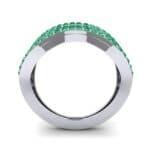 Flux Pave Emerald Ring (0.56 CTW) Side View