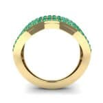 Flux Pave Emerald Ring (0.56 CTW) Side View