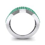 Flux Pave Emerald Ring (0.56 CTW) Side View