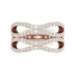 Flux Pave Diamond Ring (0.56 CTW) Top Flat View