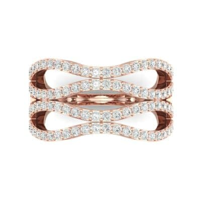Flux Pave Diamond Ring (0.56 CTW) Top Flat View