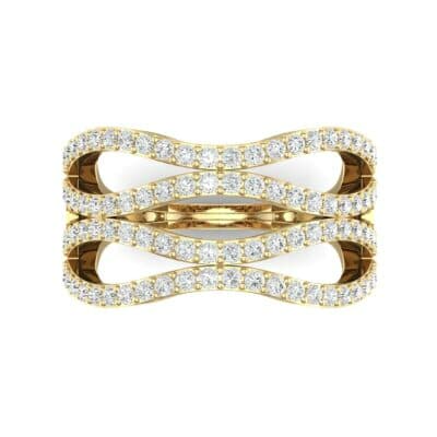Flux Pave Diamond Ring (0.56 CTW) Top Flat View