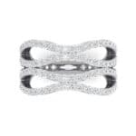 Flux Pave Crystal Ring (0.56 CTW) Top Flat View