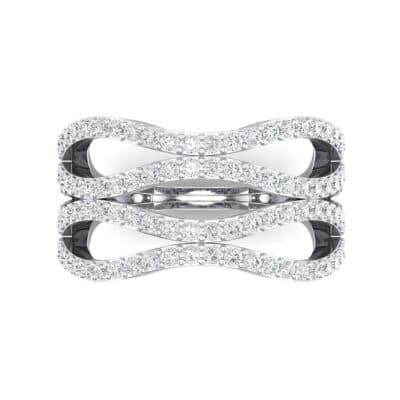 Flux Pave Diamond Ring (0.56 CTW) Top Flat View