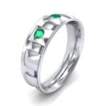 Tile Emerald Ring (0.33 CTW) Perspective View