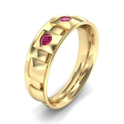 Tile Ruby Ring (0.33 CTW) Perspective View