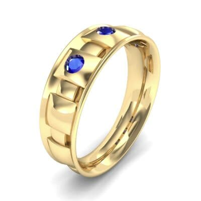 Tile Blue Sapphire Ring (0.33 CTW) Perspective View