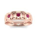 Tile Ruby Ring (0.33 CTW) Top Dynamic View