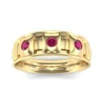 Tile Ruby Ring (0.33 CTW) Top Dynamic View