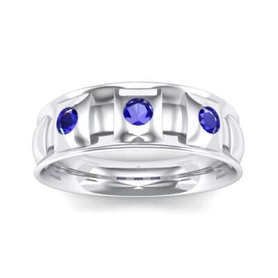 Tile Blue Sapphire Ring (0.33 CTW) Top Dynamic View