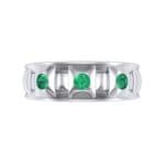 Tile Emerald Ring (0.33 CTW) Top Flat View