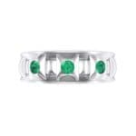 Tile Emerald Ring (0.33 CTW) Top Flat View