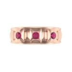 Tile Ruby Ring (0.33 CTW) Top Flat View