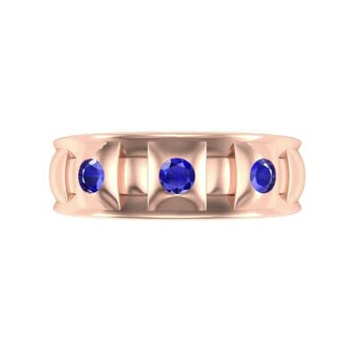 Tile Blue Sapphire Ring (0.33 CTW) Top Flat View