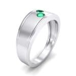 Two-Stone Emerald Ring (0.22 CTW) Perspective View
