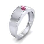 Two-Stone Ruby Ring (0.22 CTW) Perspective View
