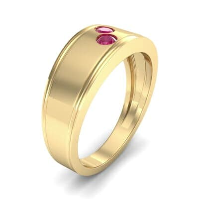 Two-Stone Ruby Ring (0.22 CTW) Perspective View