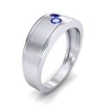 Two-Stone Blue Sapphire Ring (0.22 CTW) Perspective View