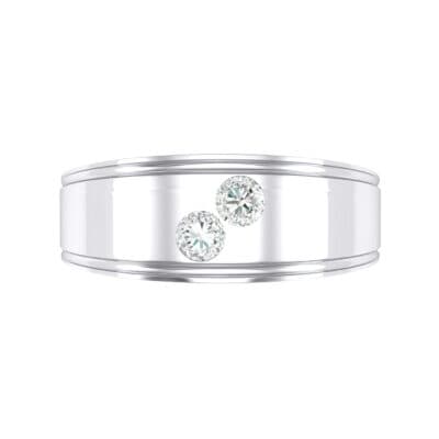 Two-Stone Crystal Ring (0.22 CTW) Top Flat View