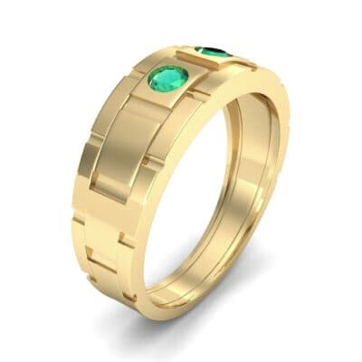 Link Emerald Ring (0.22 CTW) Perspective View