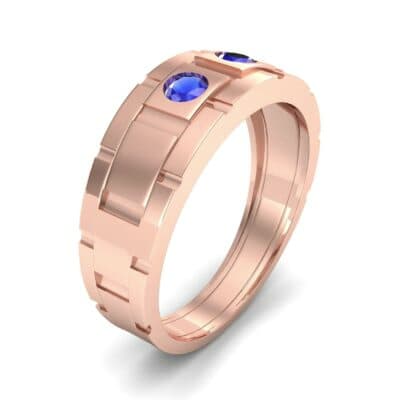 Link Blue Sapphire Ring (0.22 CTW) Perspective View