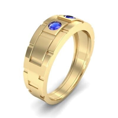 Link Blue Sapphire Ring (0.22 CTW) Perspective View