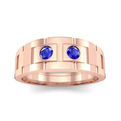 Link Blue Sapphire Ring (0.22 CTW) Top Dynamic View
