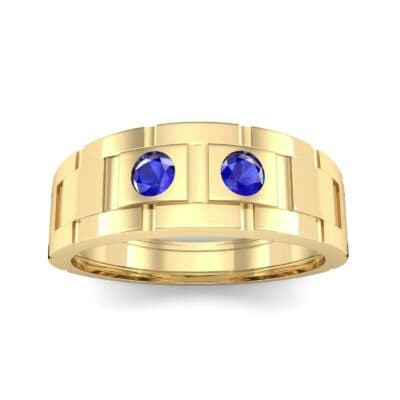 Link Blue Sapphire Ring (0.22 CTW) Top Dynamic View