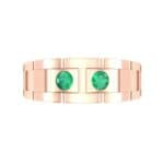 Link Emerald Ring (0.22 CTW) Top Flat View