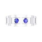 Link Blue Sapphire Ring (0.22 CTW) Top Flat View