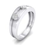 Three-Stone Channel Crystal Ring (0.33 CTW) Perspective View