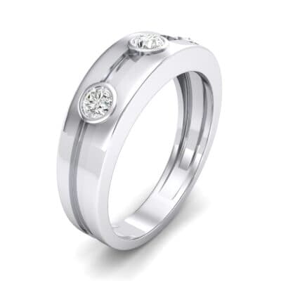 Three-Stone Channel Crystal Ring (0.33 CTW) Perspective View