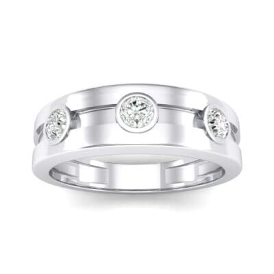 Three-Stone Channel Crystal Ring (0.33 CTW) Top Dynamic View