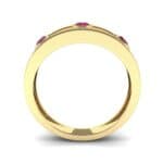Three-Stone Channel Ruby Ring (0.33 CTW) Side View